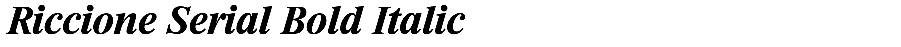 Riccione Serial Bold Italic